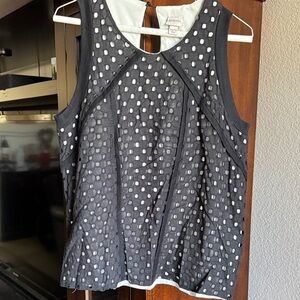 Merona Black and White Sleeveless Blouse